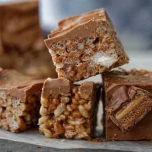 Stacks of no bake chocolate slice