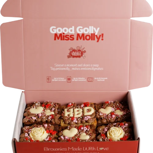 Birthday Brownies- 6 Pack in red gift box
