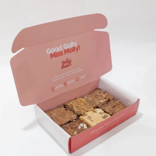 Naked 6-pack brownies without toppings